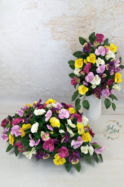 KOMPLET BRATKI: KOMPOZYCJA NA PŁYTĘ Z BUKIETEM DO WAZONU NA CMENTARZ