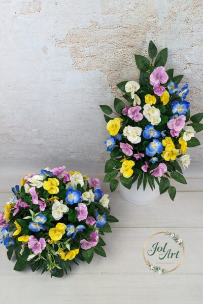 KOMPLET BRATKI: KOMPOZYCJA NA PŁYTĘ Z BUKIETEM DO WAZONU NA CMENTARZ