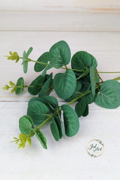 EUKALIPTUS gałązka zielona sztuczna do kompozycji stroików dekoracji 1 szt