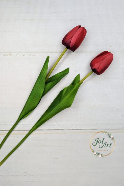TULIPAN na łodydze sztuczny dodatek do kompozycji stroików 1 szt