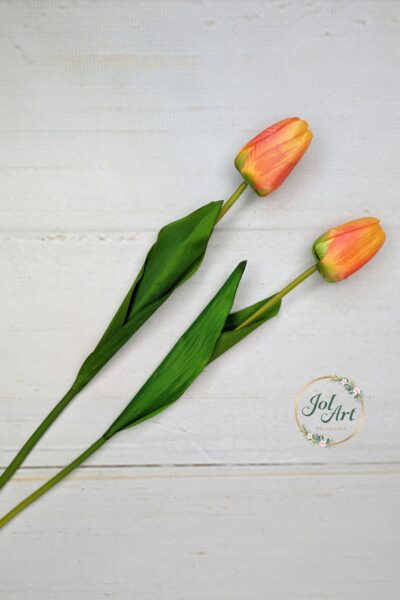 TULIPAN na łodydze sztuczny dodatek do kompozycji stroików 1 szt