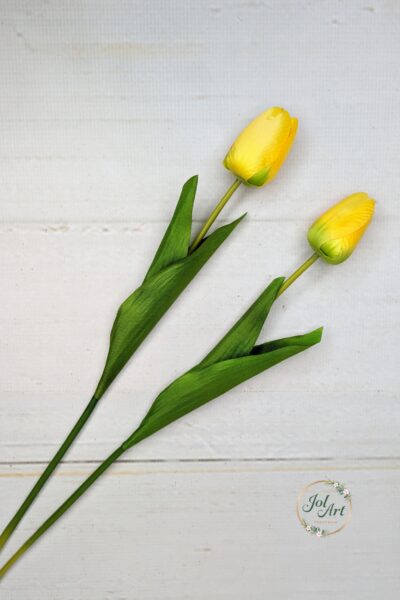 TULIPAN na łodydze sztuczny dodatek do kompozycji stroików 1 szt